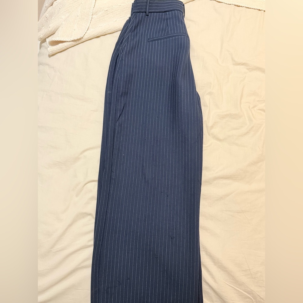 Abercrombie & Fitch Blue Pinstripe Trousers